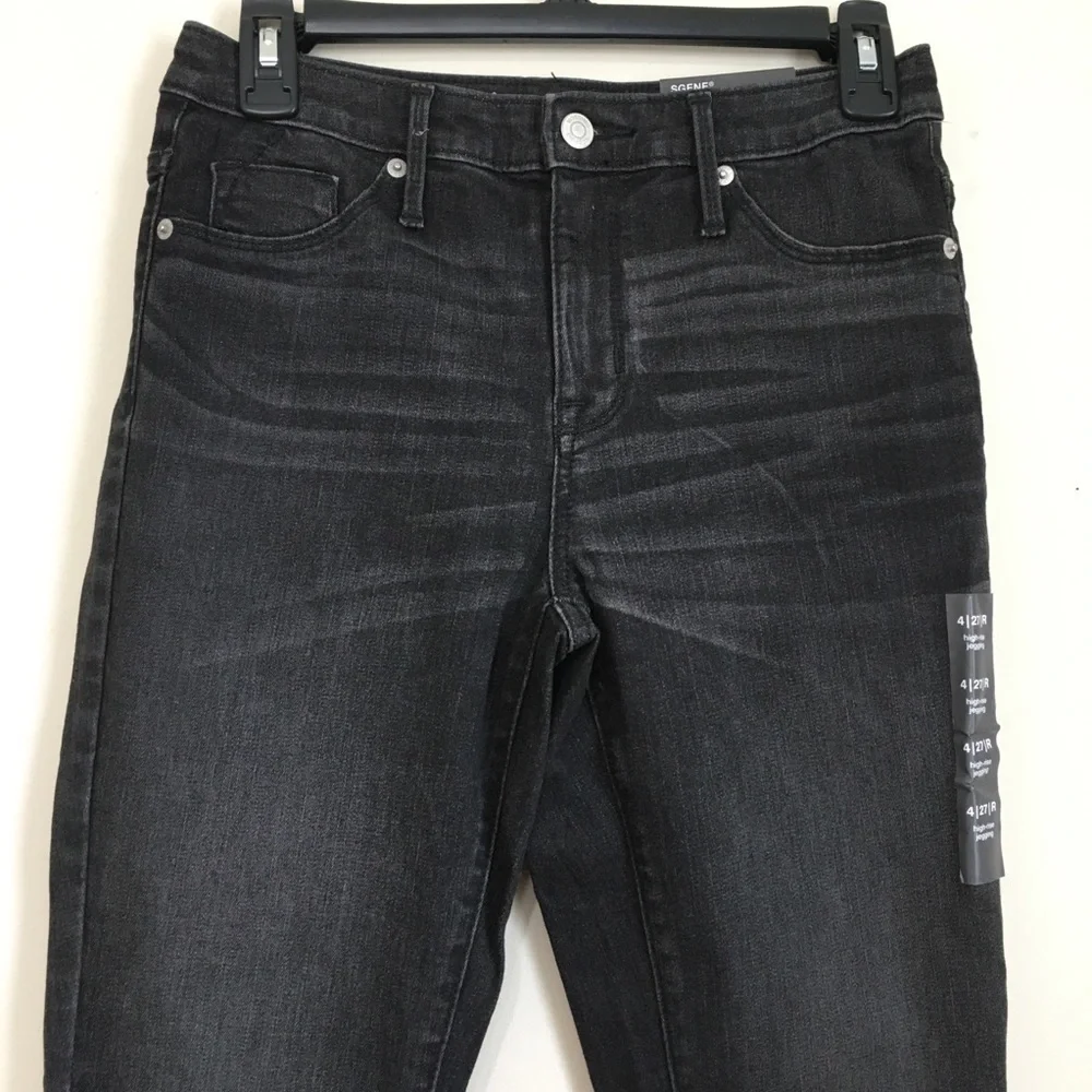 Wassino High Rise Jeggings Black Stretch Skinny Jeans